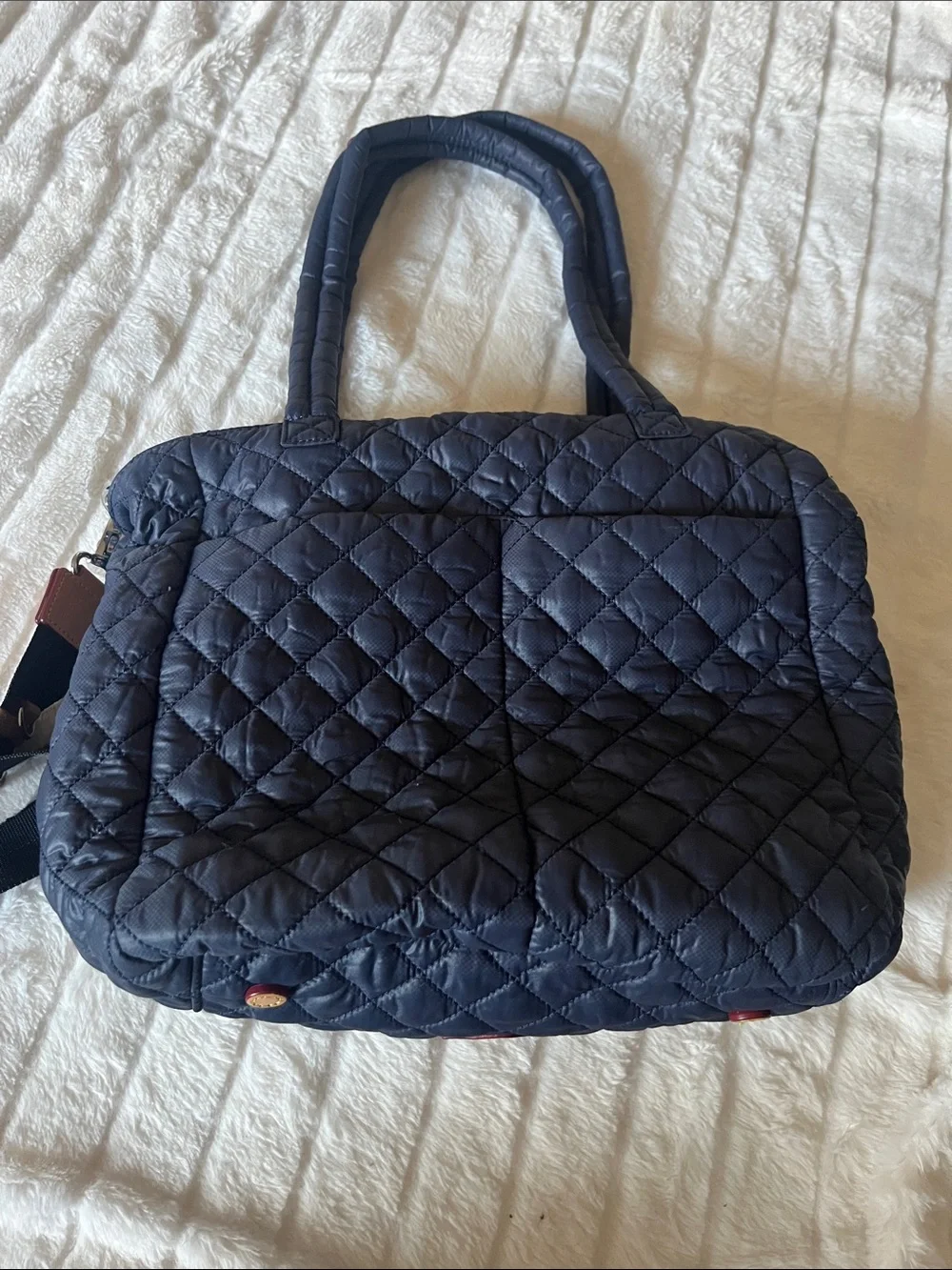 MZ Wallace Quilted Navy Tote